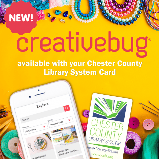 Creativebug Database Now Available for All CCLS Library Card Holders