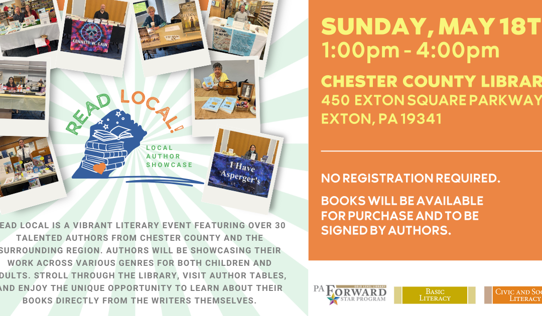 Chester County Library Will Host Local Author Showcase on May 18th
