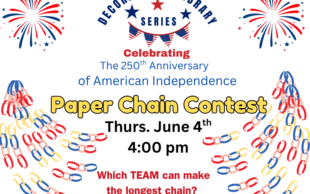 Paper Chain Contest : Decorate the Library Series