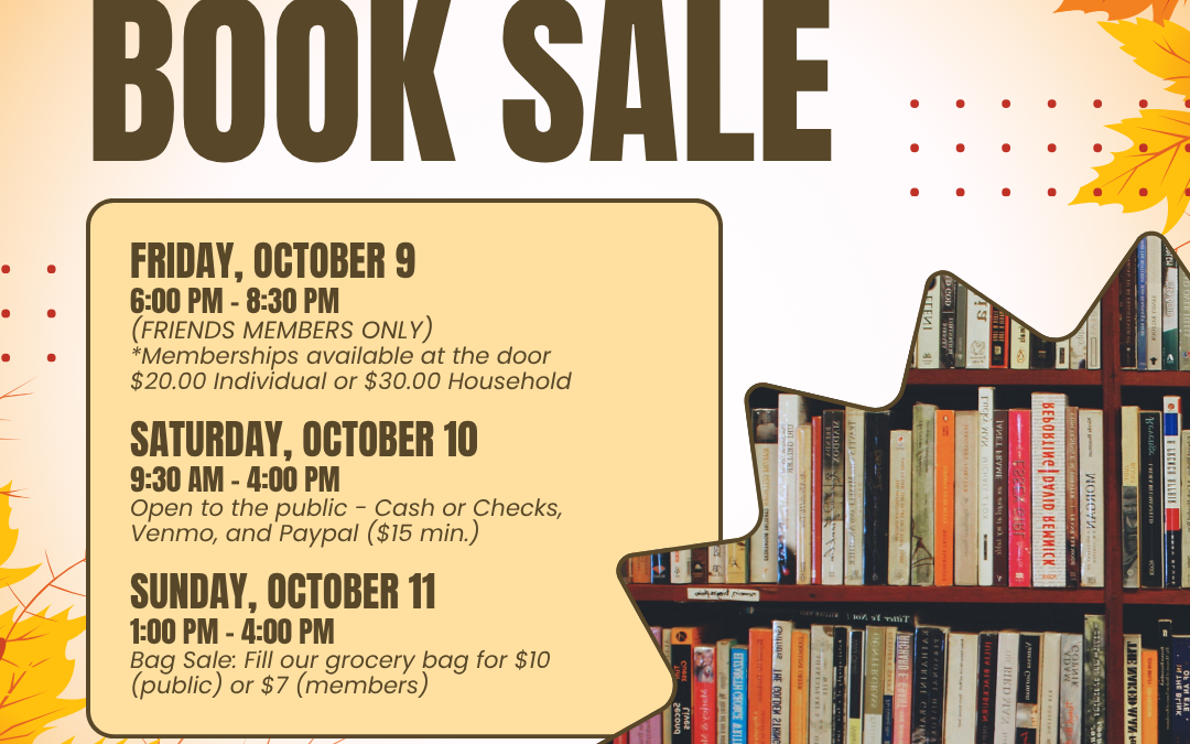 Friends of Chester County Library Fall Book Sale Returns October 9-11, 2026